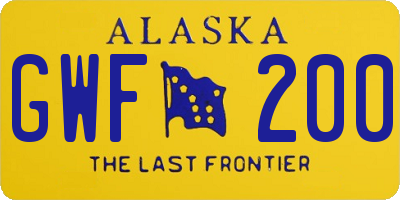 AK license plate GWF200