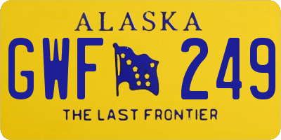 AK license plate GWF249