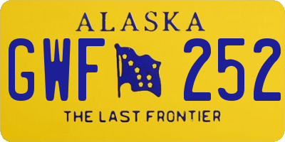 AK license plate GWF252