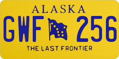 AK license plate GWF256