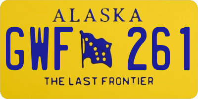 AK license plate GWF261