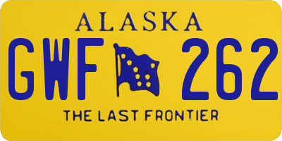 AK license plate GWF262