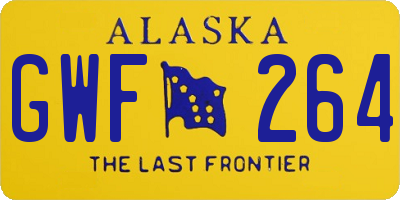 AK license plate GWF264