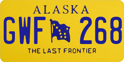 AK license plate GWF268