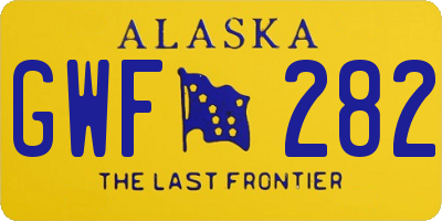 AK license plate GWF282