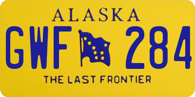 AK license plate GWF284