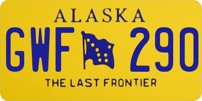 AK license plate GWF290