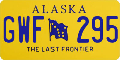 AK license plate GWF295