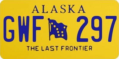 AK license plate GWF297