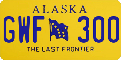 AK license plate GWF300