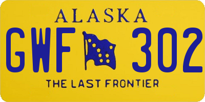 AK license plate GWF302