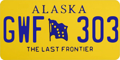 AK license plate GWF303