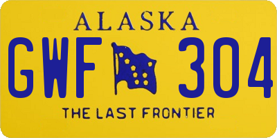 AK license plate GWF304
