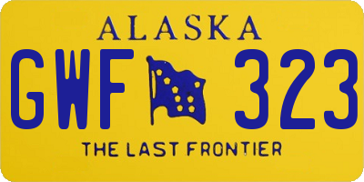 AK license plate GWF323