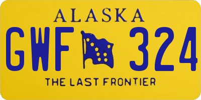 AK license plate GWF324