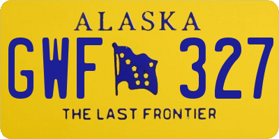 AK license plate GWF327