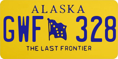 AK license plate GWF328