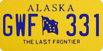 AK license plate GWF331