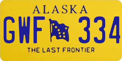 AK license plate GWF334