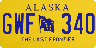 AK license plate GWF340