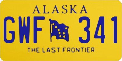AK license plate GWF341