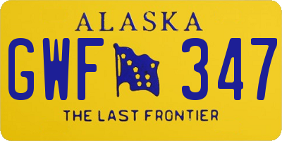 AK license plate GWF347