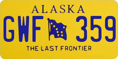 AK license plate GWF359