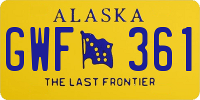 AK license plate GWF361