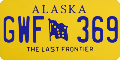 AK license plate GWF369