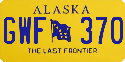 AK license plate GWF370