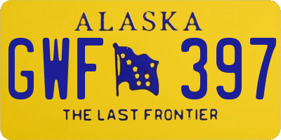 AK license plate GWF397