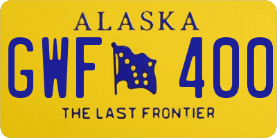 AK license plate GWF400