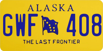 AK license plate GWF408