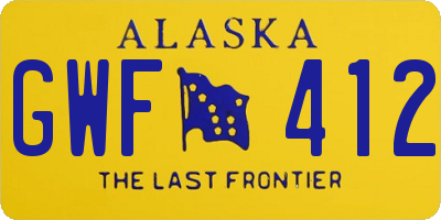 AK license plate GWF412