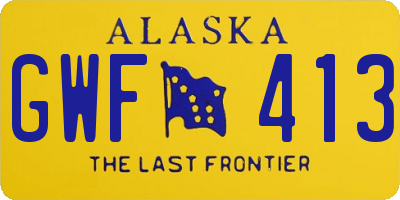 AK license plate GWF413