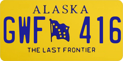 AK license plate GWF416