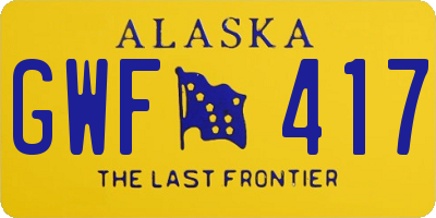AK license plate GWF417