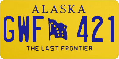AK license plate GWF421