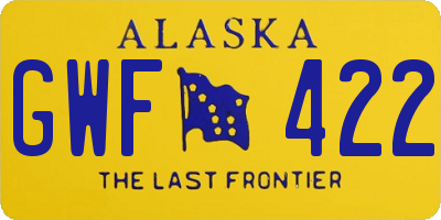 AK license plate GWF422