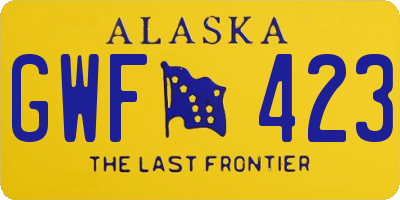 AK license plate GWF423