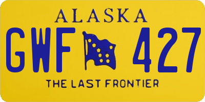 AK license plate GWF427