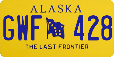 AK license plate GWF428