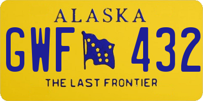 AK license plate GWF432