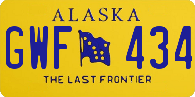 AK license plate GWF434