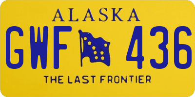 AK license plate GWF436