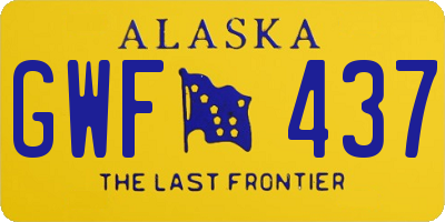 AK license plate GWF437