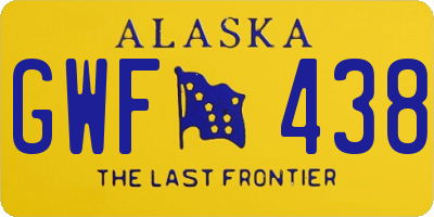 AK license plate GWF438