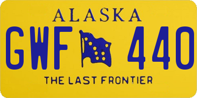 AK license plate GWF440