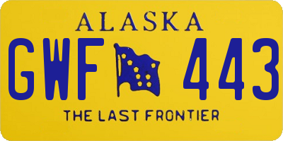 AK license plate GWF443