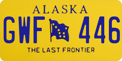 AK license plate GWF446